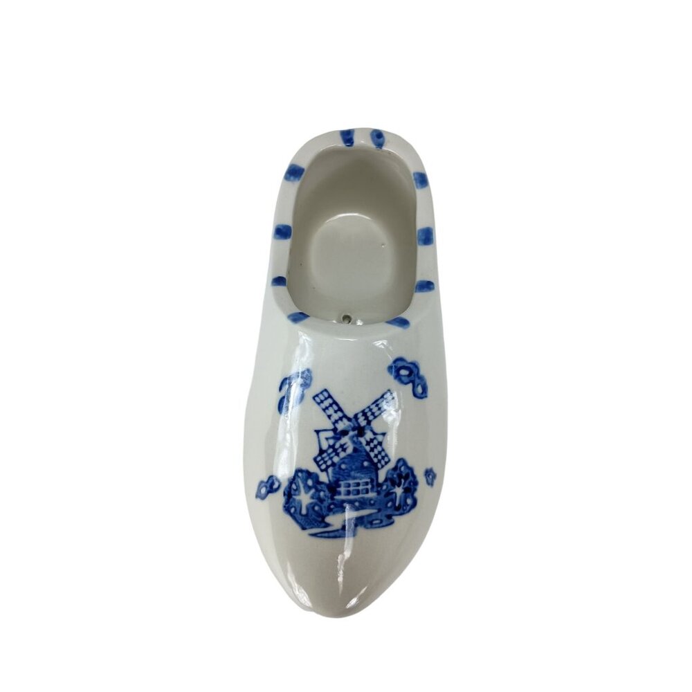 Geerlings GRHS Blue Delft Flower Clog Shoe Windmill Holland Dutch Planter Vtg.